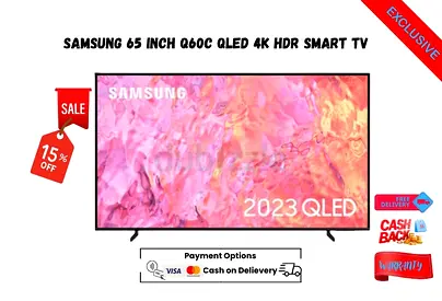 Samsung 65 Inch QLED 4K HDR Smart TV 65Q60C-Free delivery-warranty-Free wall mount
