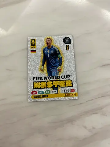 Ultra rare panini fifa world cup master manuel neuer card