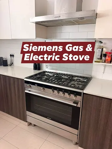 Siemens 90 cm top gass oven electric range new model slightly used