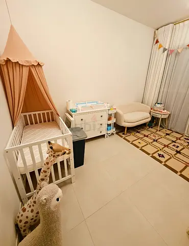 2 wooden baby cribs. One is AED 150, and the second one (foldable) is free.