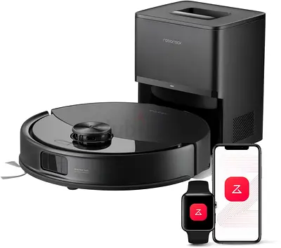 Roborock Q10 VF+(Upgraded from S8 +) Robot Vacuum and Mop with Self-Emptying, 10,000Pa Suction Black
