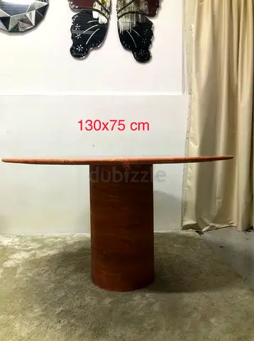 Pelagia Red Travertine Round Dining Table