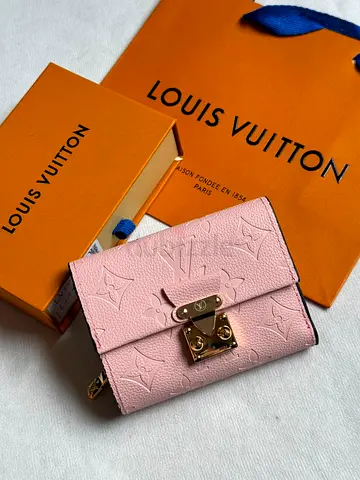 Louis Vuitton Pink Monogram Empreinte Leather Small Wallet