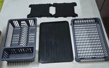 Plastic Kitchen Dish Drying Rack and Organizer Set