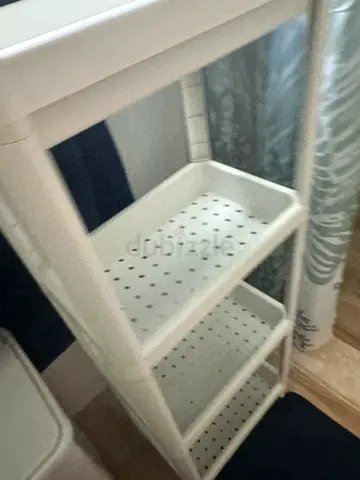 White Plastic 3-Tier Storage Shelf / Organizer