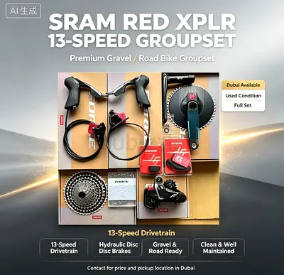 SRAM RED XPLR 13-Speed Groupset | Dubai | Excellent Condition
