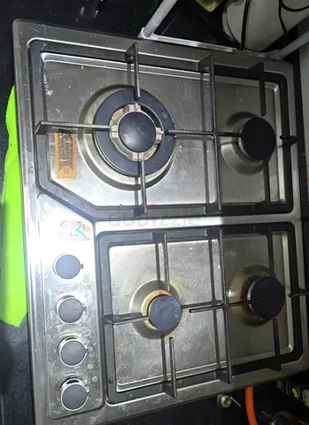 Used 4-Burner Stainless Steel Gas Hob — Good Working Condition