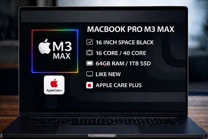MacBook Pro M3 Max | 64GB RAM | 1TB SSD | 16 inch AppleCare+
