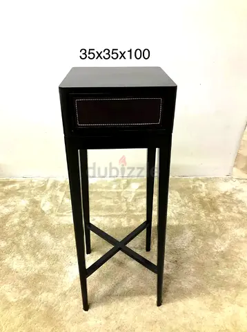 Black tall side table