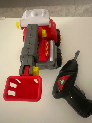 Kids toy drill and rescue truck set - battery operated drill machine - pretend play