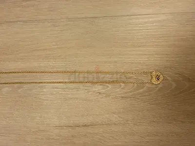 Delicate gold-tone heart pendant necklace