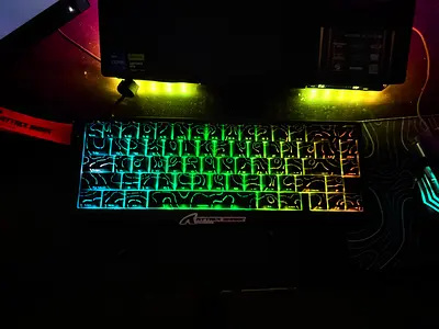 Attack shark x68he magnetic switches black contour