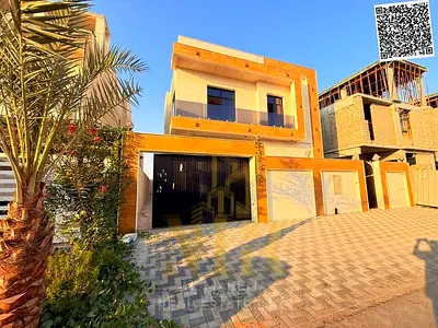 The epitome of luxury in Al Yasmin – Ajman! A villa with a modern architectural design and an elega