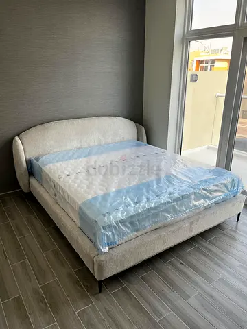 Modern Upholstered King Bed - Used, Good Condition