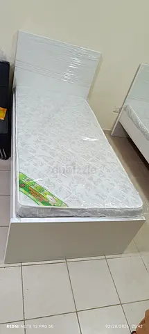 Single solid wood bed frame with mattres sale brand new