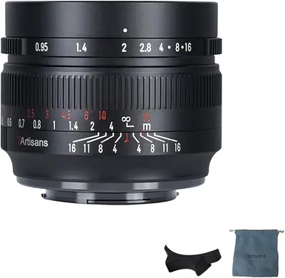 New 7artisans 50mm F0.95 APS-C Manual Focus Large Aperture Prime Camera Lens for Sony E Mount