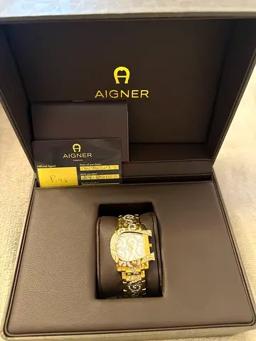 Aigner Gold-Tone Women's Watch with Original Box