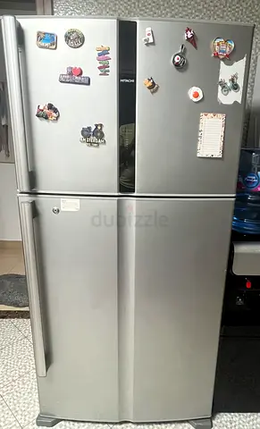 Silver Hitachi Double Door Refrigerator 610L - Good Working Condition