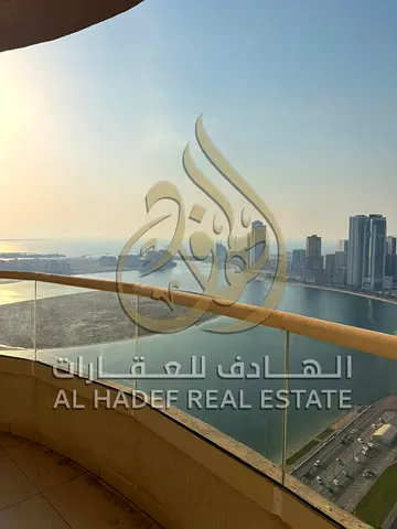 3-bedroom apartment with maid’s room in Al Khan, sea view, master bedroom, large balcony, 2 parking spaces, in 4 installments.