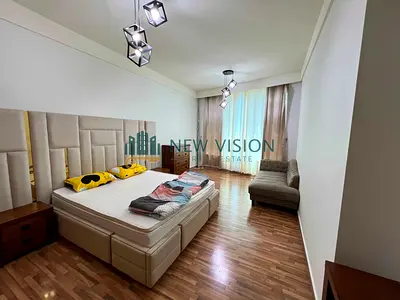 Furnished 2BR,Blue Tower,Large Area,Balcony,Pool,Gym,Sauna,Jacuzzi,24H Security,Reception,Automated