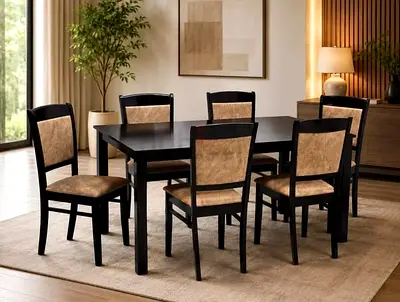 Brand new Solid wood dinning Table with 6 Chairs Available