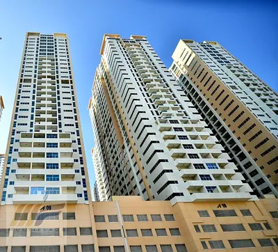 Two-bedroom apartment for annual rent | In Ajman One Towers – 1,770 sq ft | Garden view