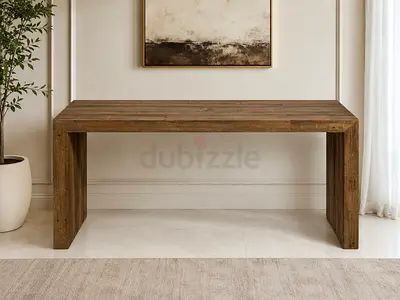 Crate and barrel Solid Wood Console Table - Rustic Reclaimed Finish