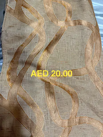 Beige patterned curtain panel - good condition - 3 No’s