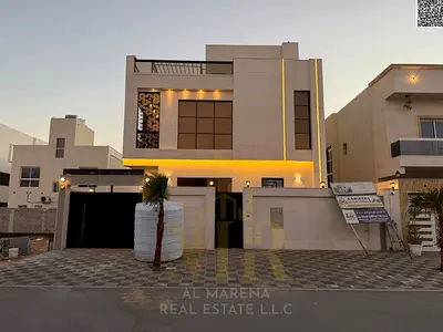 فيلا فاخرة 7 غرف وروف للبيع في منطقة الباهيه عجمان شامل رسوم التسجيل والتميلك تشطيبات راقية ومساحات واسعة مناسبة للسكن والاستثمار