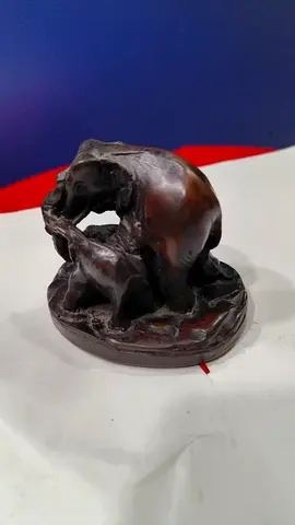 Elephant resin wood sculpture-9cm length,8cm height
