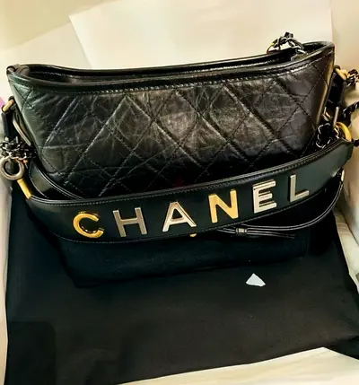 Chanel Calfskin Leather Medium Gabrielle Hobo Bag