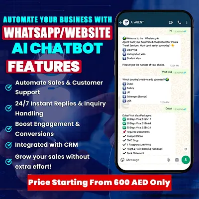 WhatsApp & Website AI Chatbot for Businesses