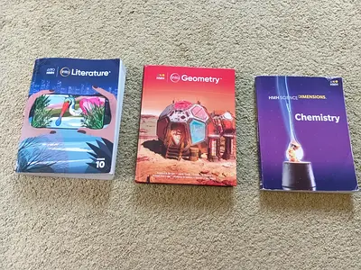 Grade 10 HMH Textbooks Bundle - Literature, Geometry, Chemistry