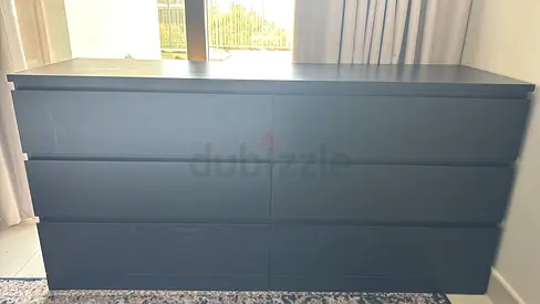 IKEA MALM 6-drawer dresser - black-brown, good condition 160x78cm