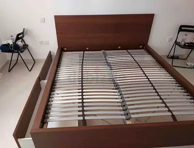 Ikea malm King size bed with matters 2 storage