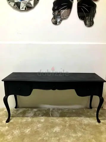 Black console table