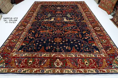 2.7x3.6m 9x12ft hand knotted wool veg dye color rug carpet afghan wool carpet