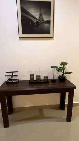 Solid Wood Console Table - Dark Brown, Good Condition