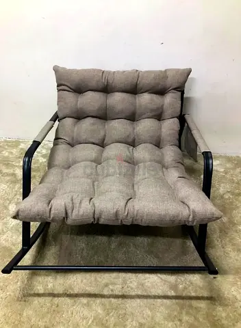 Modern Minimaslist rectangular synthetic Fabric rocking chair