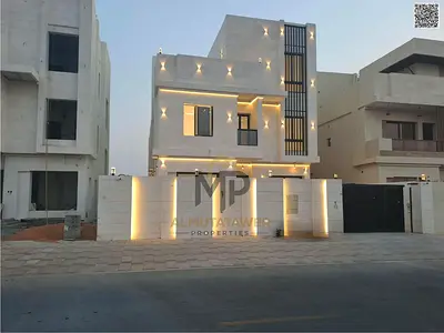 villa for sale | ajman| al bahia area | 5 master rooms, majlis, hall, maid room, roof| freehold | 0 registration fees.