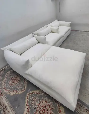 Marina home white color lshape sofa