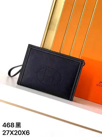 Hermes clutch black bag