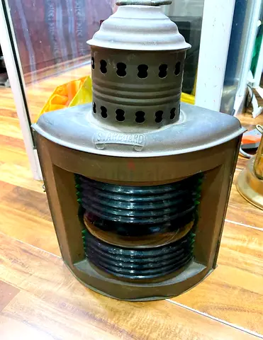 Antique metal lantern 34cm height