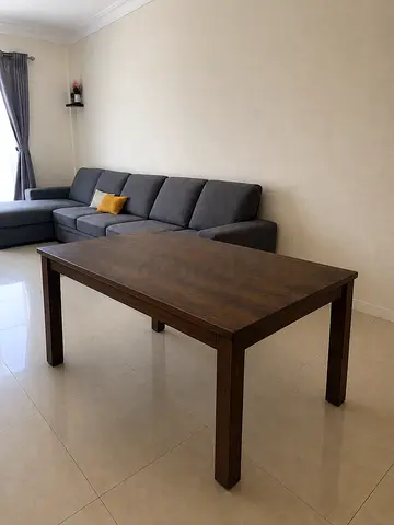 WOODEN SIX SEATER DINING TABLE