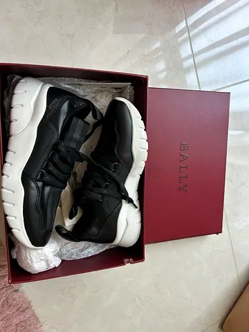 Bally women Black Leather Sneakers size 38
