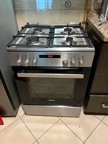 Siemens HX8P3AE50M Gas Cooker,WITH ELECTRIC OVEN 4 Burners, 60cm, Silver DELIVERY + WARRANTY
