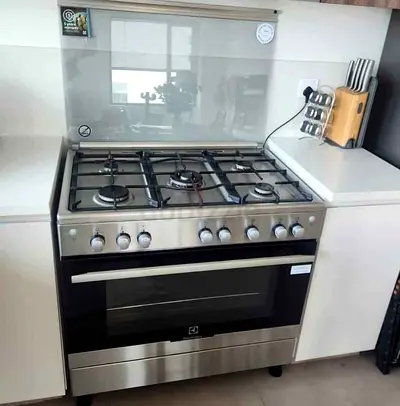 Free Delivery- Electrolux 5-Burner Full Gass With Fan Oven Cooking Range 90x60 CM