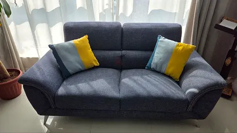Comfortable 2 & 3 Seater Grey Fabric Sofa