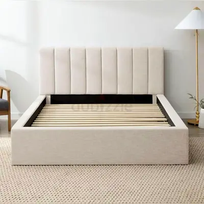 Modern Upholstered Bed Frame with out matters