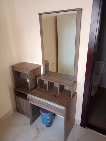 Used Wooden Dressing Table with Mirror and Storage Drawers